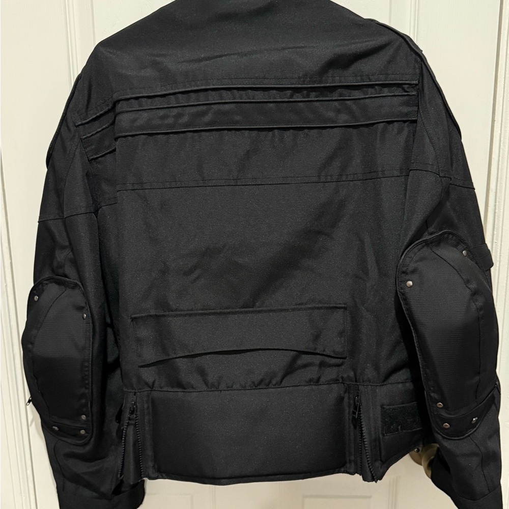 Black Performance Padded Motorcycle Jacket for Men - image 6